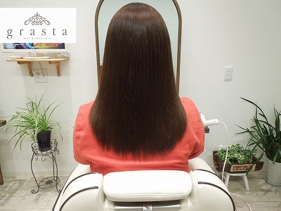 縮毛矯正で根元のボリュームダウンをしてまとまりやすく Grasta Hair Design グラスタ 豊岡市正法寺の美容院 美容室